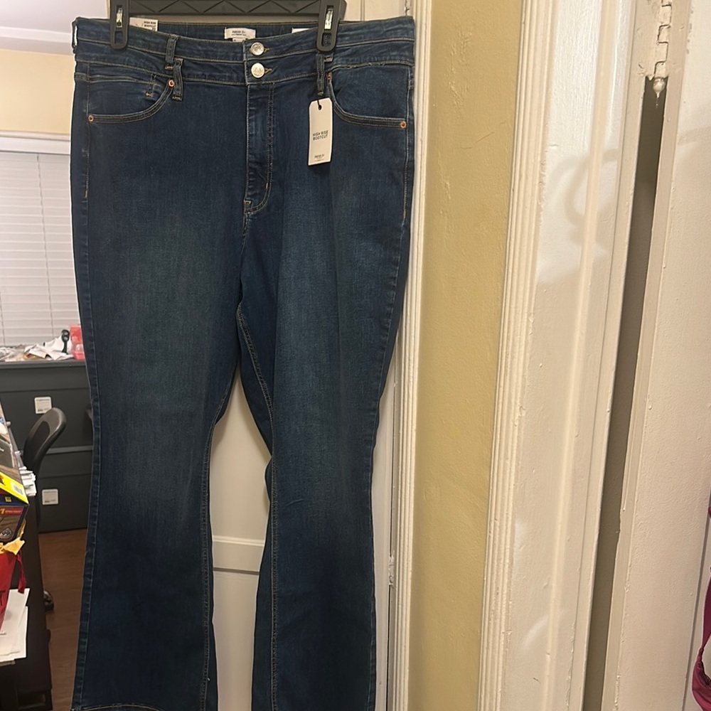New Forever 21 Plus Size Medium Wash High Rise Stretch Bootcut Jeans 20